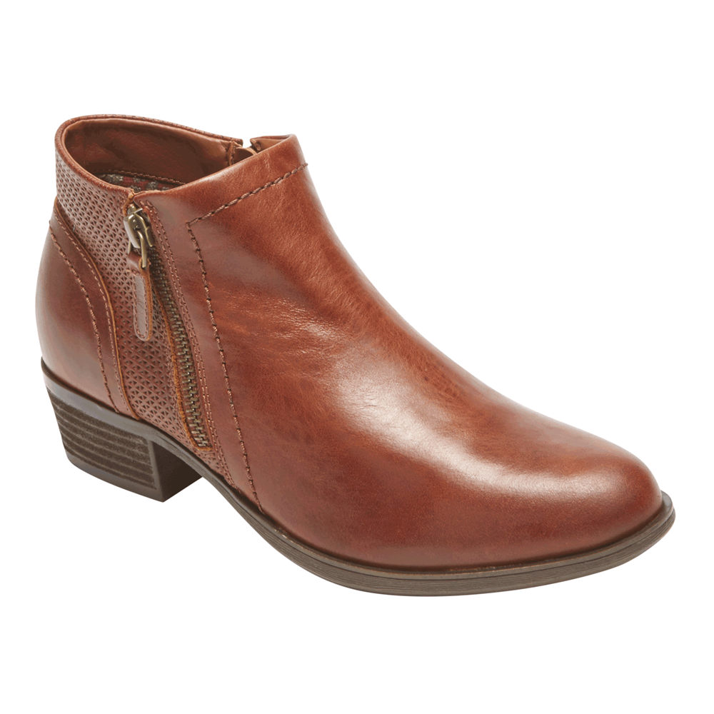 Rockport Womens Booties Brown - Cobb Hill Oliana - UK 035-ARFSCP